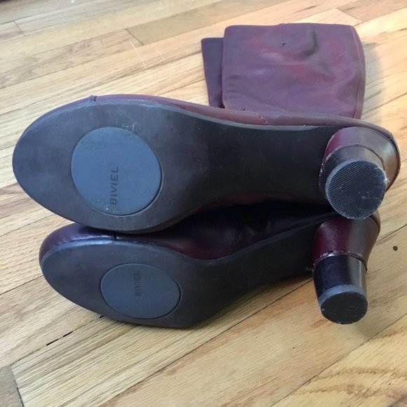 Biviel burgundy boots, like new - Picture 7 of 11